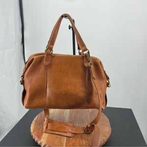 Madewell The Kensington Satchel in Brown leather with shoulder strap 58459